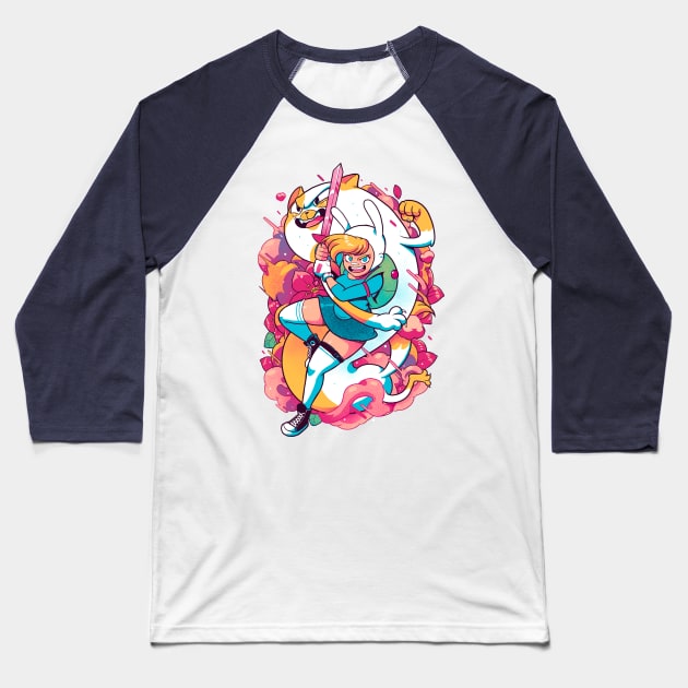 The Human & The Cat Baseball T-Shirt by BrunoMota